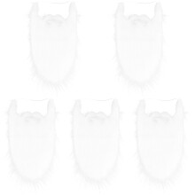 5St Verstelbare Witte Santa Baarden, Kerst Feest- En Performance Props