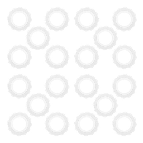 20Pcs White Silicone Breast Cup Rings Sweat-Resistant Nursing Covers