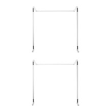 2Pcs Silver Aluminum Laptop Stand for Desk Ergonomic Monitor Riser