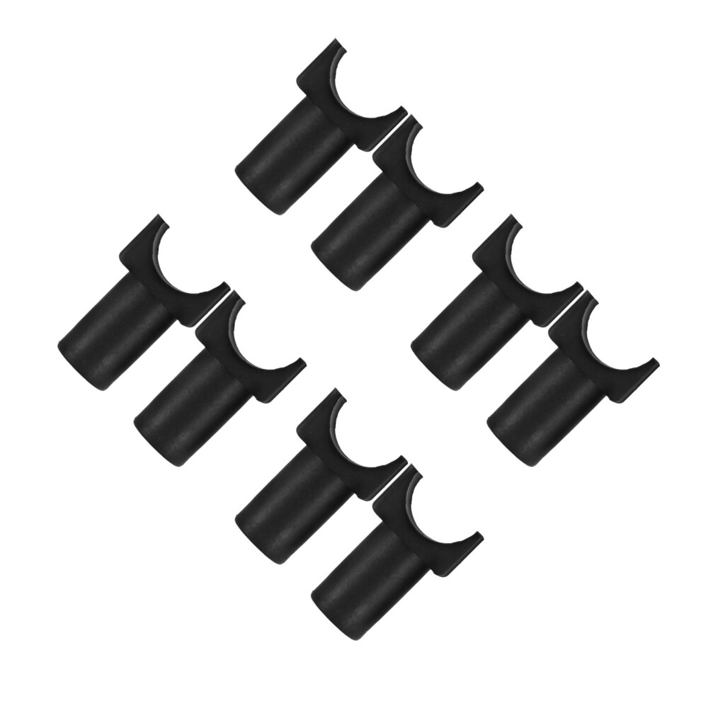 Ohphcall Black 8Pcs Plastic Wheelchair Seat Rail Blocks Noise Reduction Durable