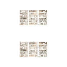 6Feuilles Autocollants Alphabet Or 3D Pour Projets DIY Décoration Chic