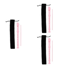 3Sets Pink ABS Clarinet Kids Beginner 8-Hole Practice Instrument
