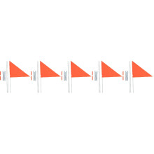 5Sets Reliable Orange Bike Flag with Pole for Sports and Safety Use