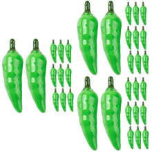 96Pcs Realistic Green Artificial Pepper Models Foam Table Decoration