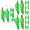 96Pcs Realistic Green Artificial Pepper Models Foam Table Decoration 1