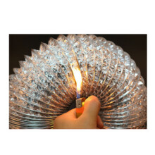 1Pièces Tuyau Extraction En Aluminium Avec Revêtement Ignifuge Argenté