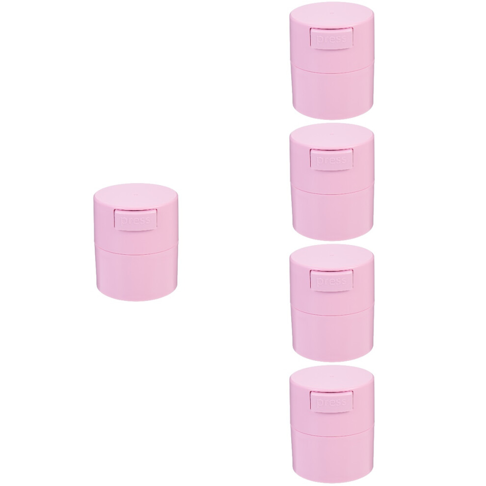Ohphcall Pink 5Pcs Eyelash Storage Jar For Extensions Lightweight Container