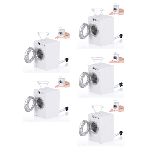 5Pcs White Mini Washer Machine Toy Metal Miniature for Practice
