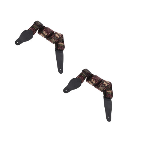 2Pcs Adjustable PU Cotton Guitar Straps Durable Replacement Belts