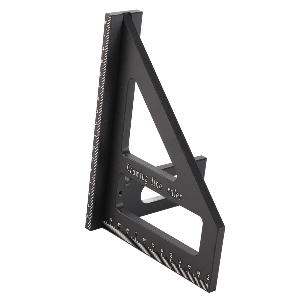 Woodworking Square Protractor 45/90 Miter Aluminum Ruler For Carpenters 9441387353517