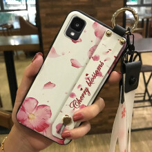 Capa para celular compatível com TCL30Z/30LE/T602DL – Suporte, Cordão, À prova d'água, Resistente a impactos, Design floral