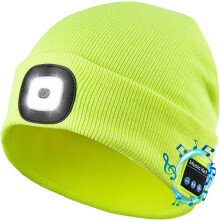 Bluetooth-lue med LED-lys, trådløse hodetelefoner, musikklue for menn, pappa og kvinner, gaver