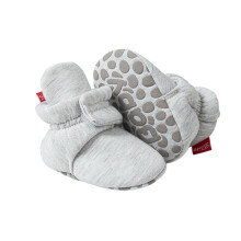 Baby Booties Cotton Knit Soft Warm First Wakers Gray 6-12