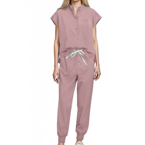 Women's Jogger Scrubs Top Pink S