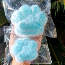 Håndlavede store kattepote squishies til stresslindring, kawaii gennemsigtige kattepote taba squishy legetøj