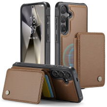 Husă portofel 2 în 1 pentru Samsung Galaxy A16 5G: suport magnetic detașabil din piele PU, blocare RFID și rezistență la șocuri, maro