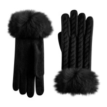 asdoklhq Käsineet naisille Lämpimät käsineet naisille Talvi muoti neulotut kierretyt fleece paksuuntuneet kylmänkestävät pyöräilykäsineet