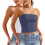 2 τεμάχια γυναικεία σουτιέν με λάστιχο shapewear, χωρίς τιράντες και ενσωματωμένη 1