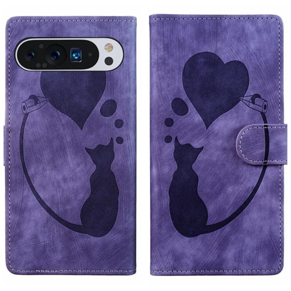 Pu Leather Flip Wallet Case For Google Pixel 10 Pro Purple 937196997046