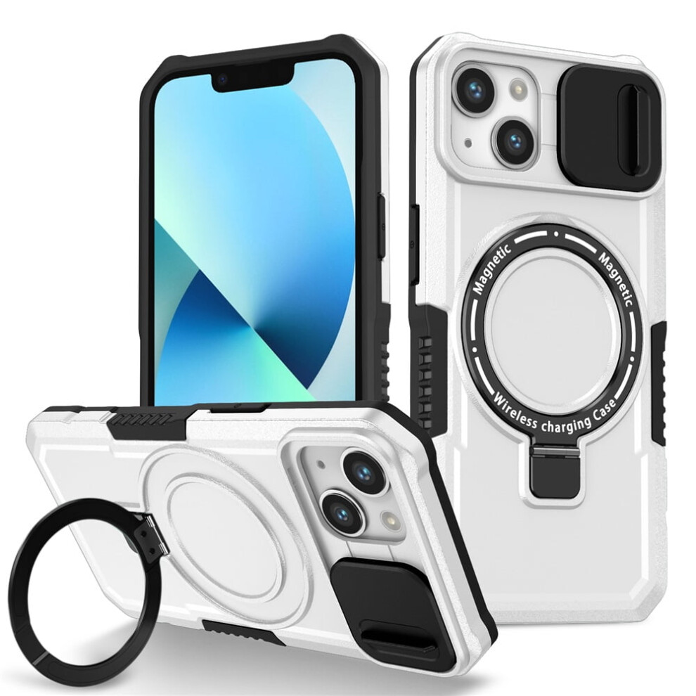 Iphone 13 Case 6.1 Inch Sliding Camera Cover Magsafe White 937196995981
