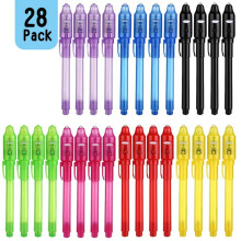 28 Pack Light Up Marker Pens Secret Message Writing for Birthdays, Easter, Halloween and Christmas