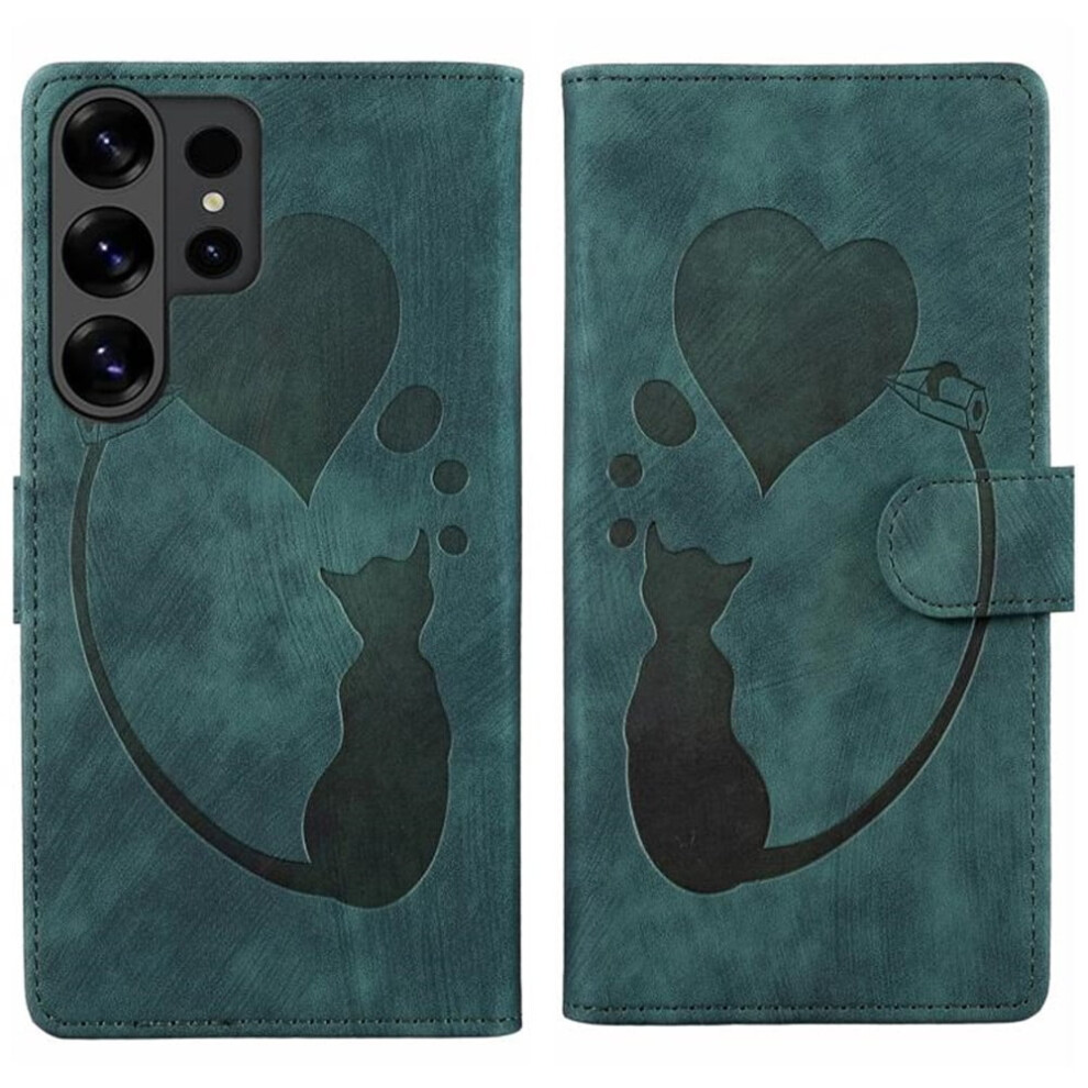 Pu Leather Flip Wallet Case With Magnetic Closure & Card Slots, Compatible With Samsung Galaxy S26 Ultra 5G 6.9" Green 9340959387465