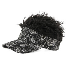 Cappello unisex con parrucca dallo stile etnico e personalità, cappello divertente da strada, berretto da baseball da uomo, cappello parasole,