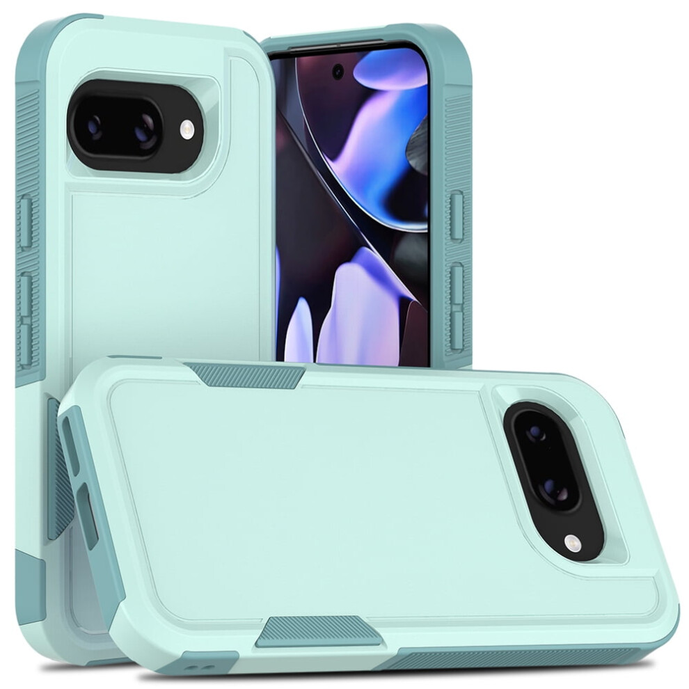 Defender Case For Google Pixel 9A – Heavy Duty, Dustproof, Shockproof, Non-Slip Rugged Cover, Light Green 9340959387724