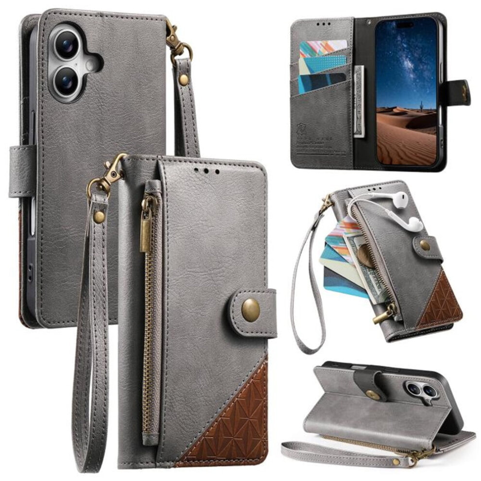 Iphone 16 Plus Compatible Pu Leather Magnetic Flip Wallet 937196998647