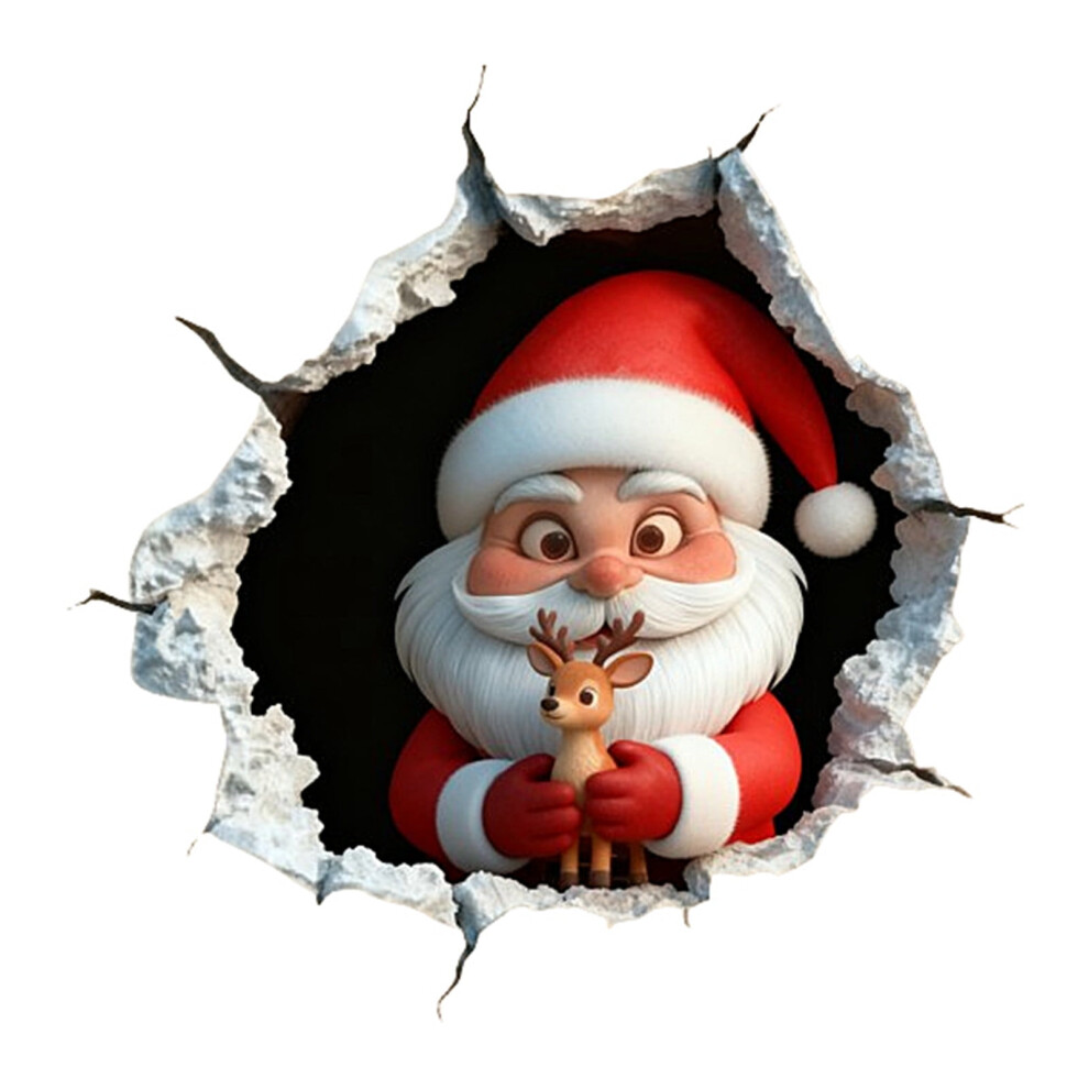 3D Christmas Wall Stickers Snowman Penguin Santa 1 Pc