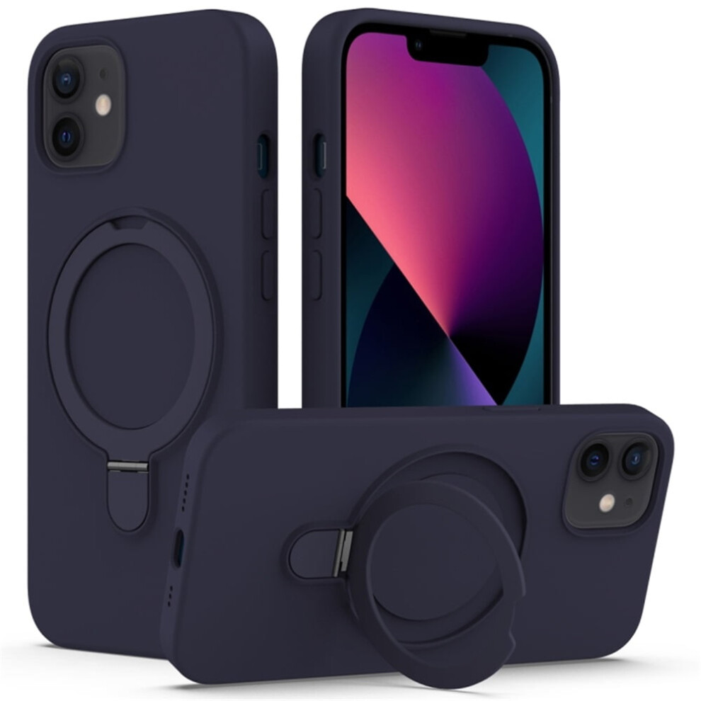 Iphone 12 Magnetic Liquid Silicone Case Midnight Blue 937196999842