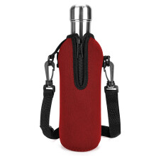 Neoprene Bottle Carrier with Strap, Compatible with S ORIGINAL, Koodee, MIRA 17oz Cola-Shaped Bottles – Insulated Sling Bag, Red