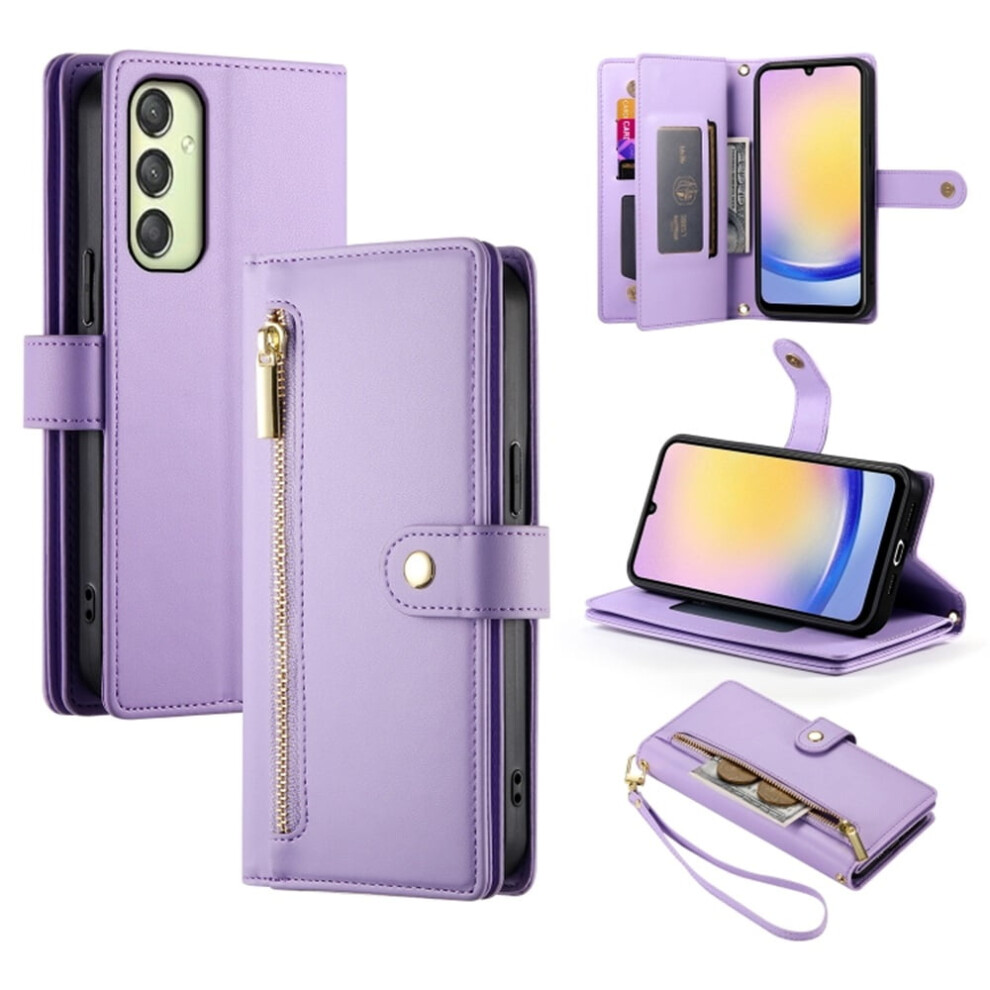 Leather Wallet Case For Samsung Galaxy A25 5G Purple 937196999750