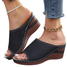 Willtoo Women's Wedge Sandals 2026, Arch Support, Open Toe, Slip-On Comfort Sandals for Beach, Party & Daily Wear