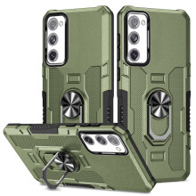 Rugged Defender Case for Samsung Galaxy S20 FE 2022/S20 FE 5G/S20 FE (6.5") – Ring Holder, Kickstand, Anti-Fingerprint, Non-Slip, Anti-Drop,