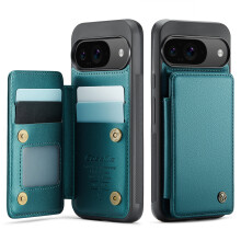 CaseMe Leder-Wallet-Hülle für Google Pixel 9/9 Pro – RFID-Schutz, Magnetverschluss, Aufstellfunktion, stoßfest, kompatibel mit Pixel 9/9 Pro