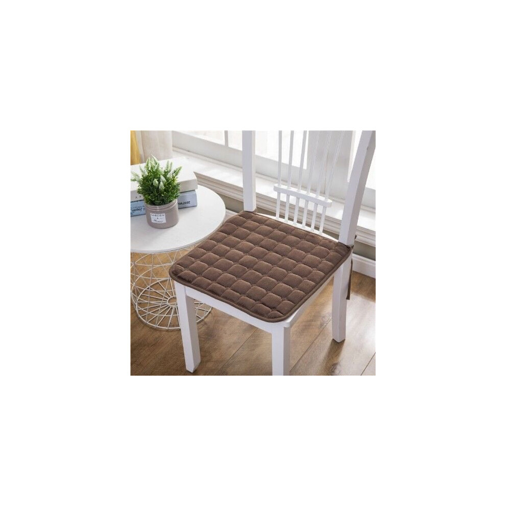 4-Pack Ultra-Thick 2020In Plush Seat Cushions With Secure Ties Â Winter-Ready For Office/Car/Kitchen Chairs, Style B Dark/Brown 9340959390977