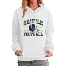 Damska bluza z kapturem inspirowana futbolem New England, luźny krój unisex