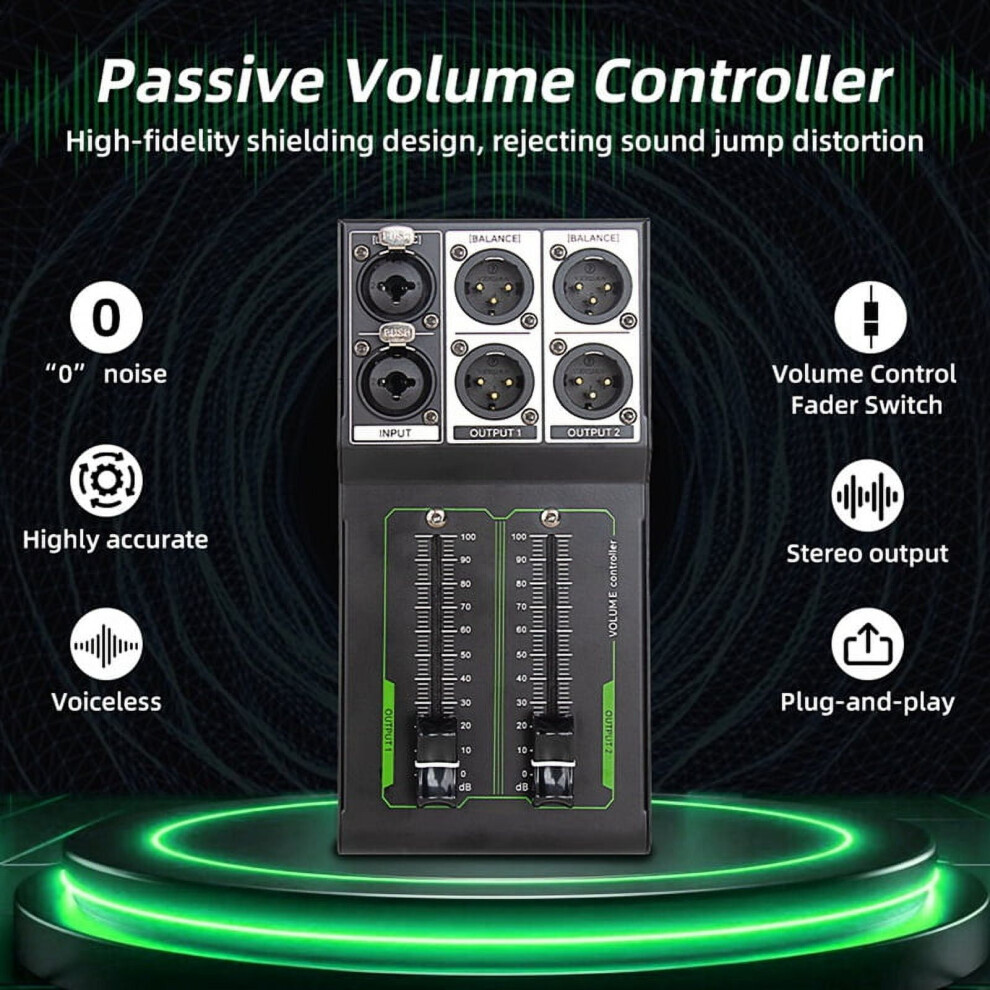 Passive Volume Controller No Noise Input And Output Sound Quality Lossless Mixer Volume Adjustment Controller Black 9193271084600