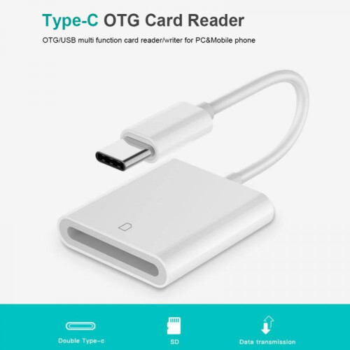 USB-C Type-C to SD Card Camera Reader Adapter For Smartphone Laptop Computer Secure Digital Memory Cards, No App Needed