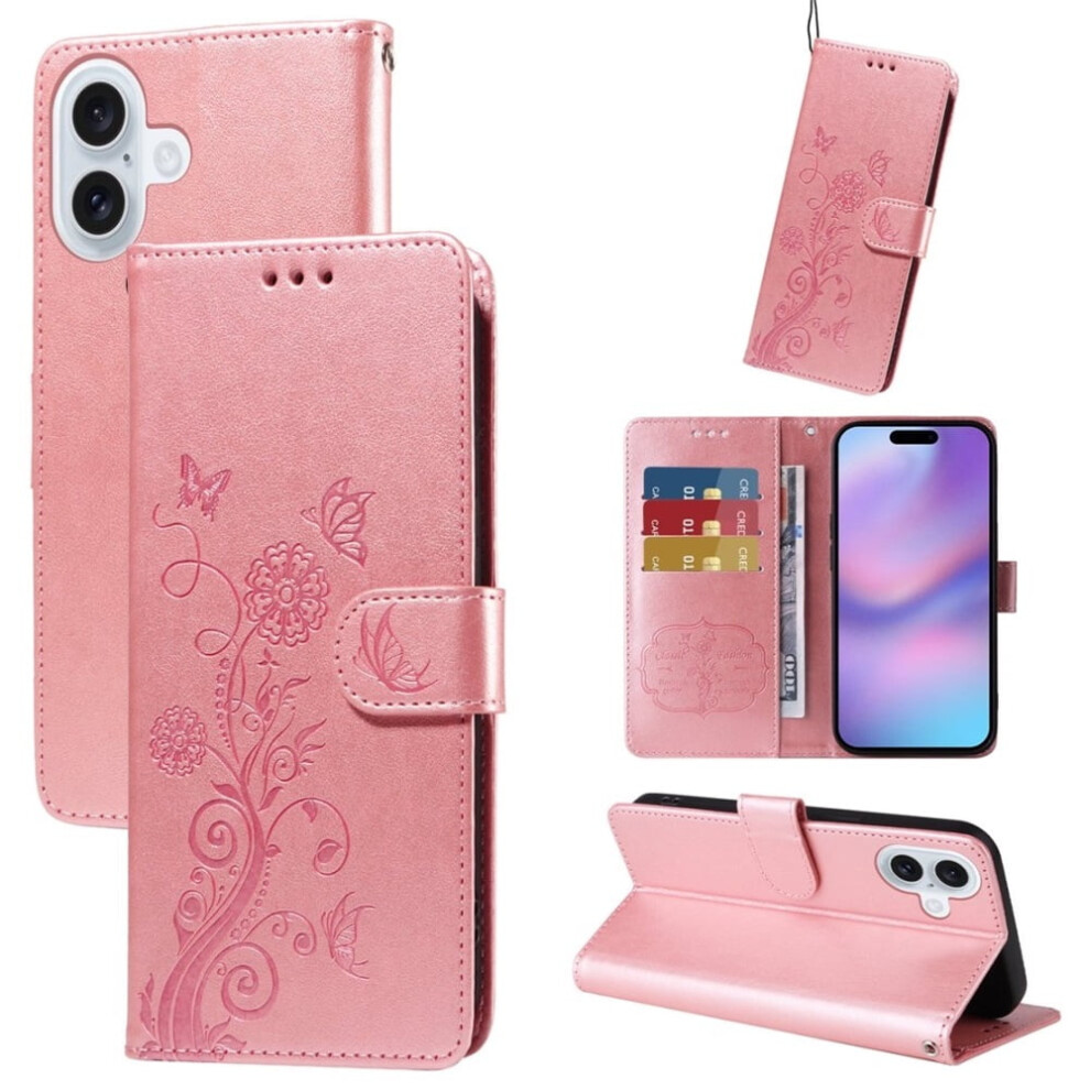Butterfly Flower Leather Flip Case For Iphone 17 Â 9122141644712