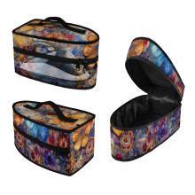 Étui de rangement portable pour fer à repasser à motif floral avec poignée, sac de transport pour fer à vapeur portable (étui uniquement).