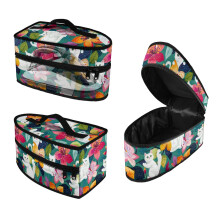 Sac de rangement pour fer à repasser de voyage Fleurs et Chats 11,8 x 6,69 x 5,5 pouces (étui uniquement)