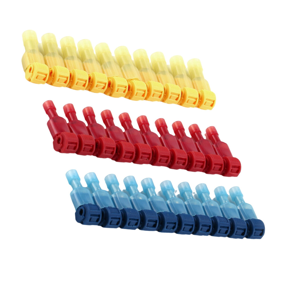 Feamos 60Pcs T-Tap Connectors Quick Splices Spades Wire Connectors Electrical Wire Terminals Self-Stripping For Wiring 9193271087137