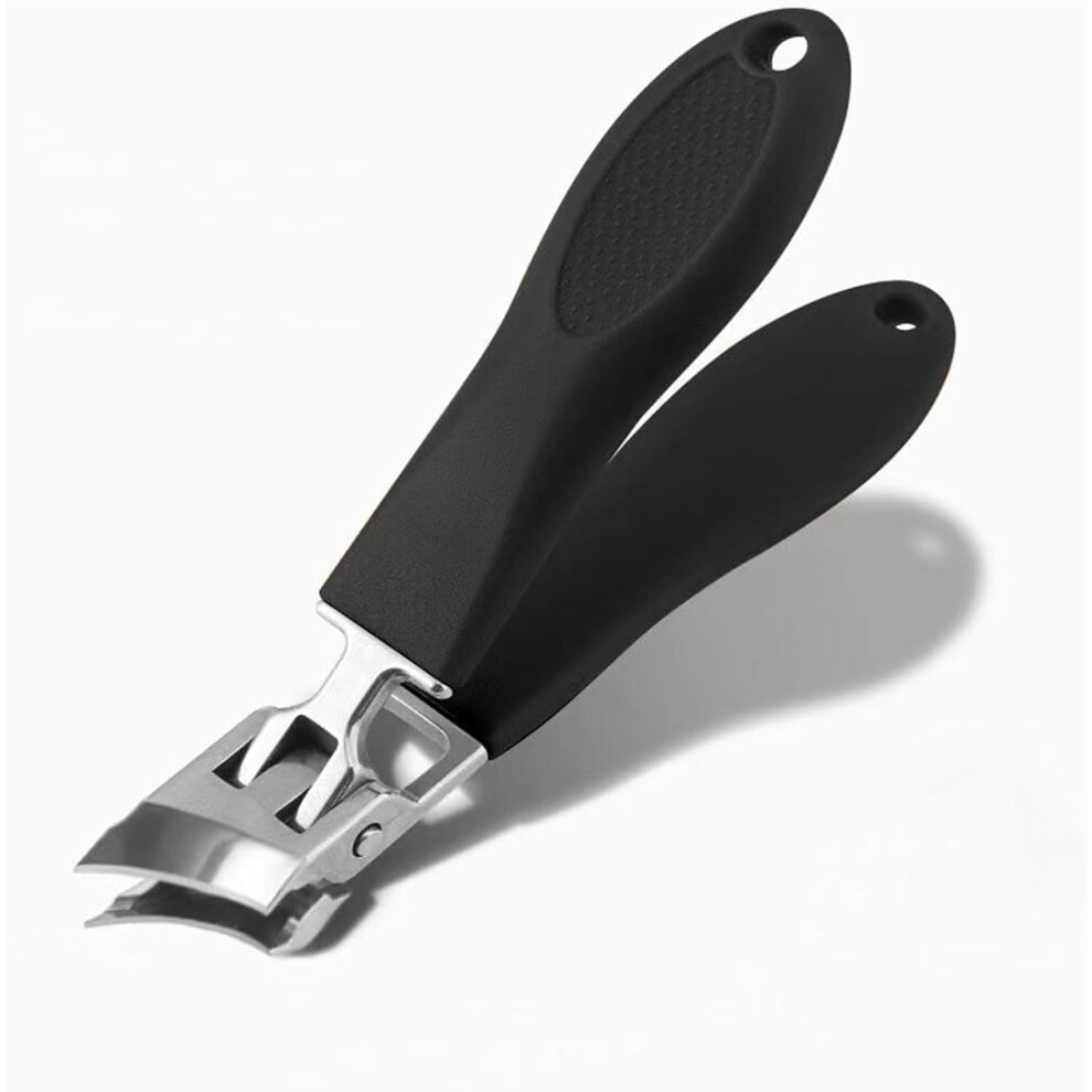 Wide Jaw Anti-Splash Slanted Nail Clipper for Thick Nails â Compatible with Toenails & Fingernails