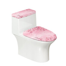 Ensemble de housses de toilette en polyester pour l'intérieur, réglables et lavables en machine, extensibles.