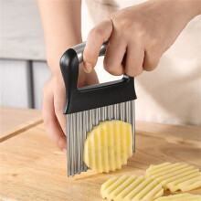 Compatible avec le coupe-pommes de terre vertical Sharp Blade – Trancheuse ondulĂ©e en acier inoxydable avec poignĂ©e ergonomique, facile Ă