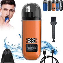 Ultimate 2-in-1 Nose Hair Trimmer, Portable Nose Hair Trimmer, with IPX7 Waterproof and Dual Edge Blades for Easy Cleaning