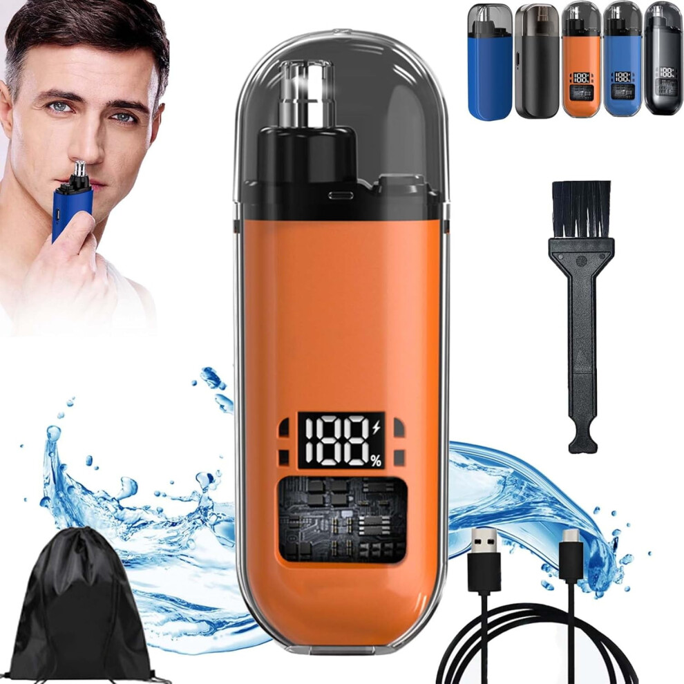 Nose Hair Trimmer Portable IPX7 Waterproof Dual Blade