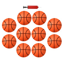 Small Inflatable Basketball Toys 3.9In Assorted Color for Kids Playtime and Fun 1Set 10Pcs Included